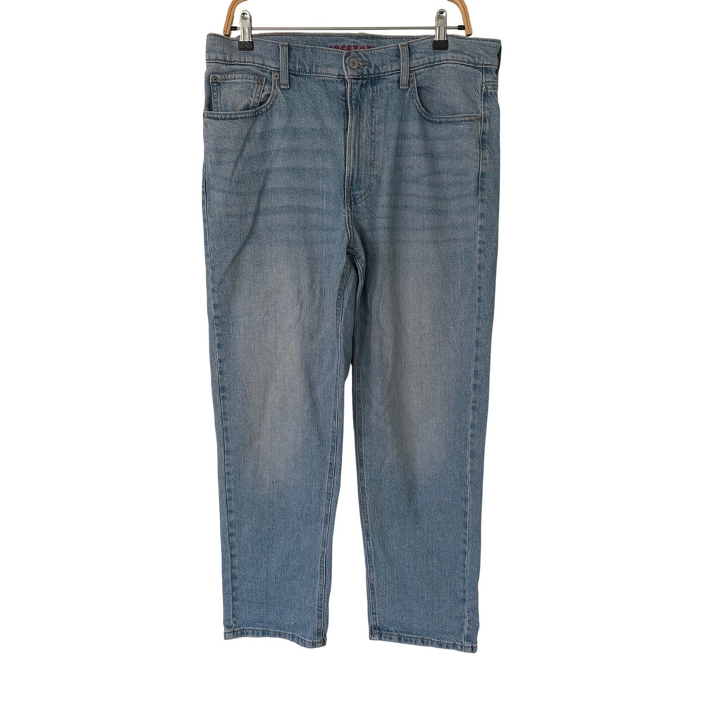 Lucky Brand Boy Mid Rise Relaxed Straight Jeans Light Wash Blue Size 10/30R